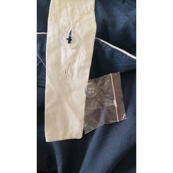 NEW FREE PEOPLE RETROSPECT BOW ROMPER DARK BLUE SMALL - Picture 9 of 10